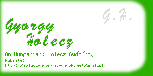 gyorgy holecz business card